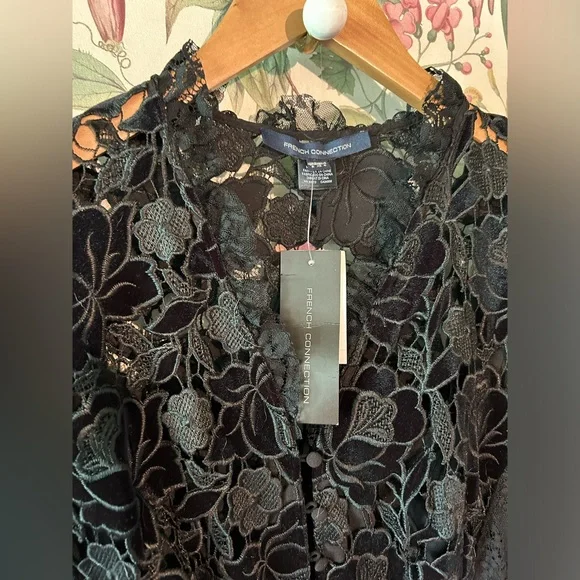 BNWT Velvet And Lace Dress MSRP 398.00 - Picture 3 of 4